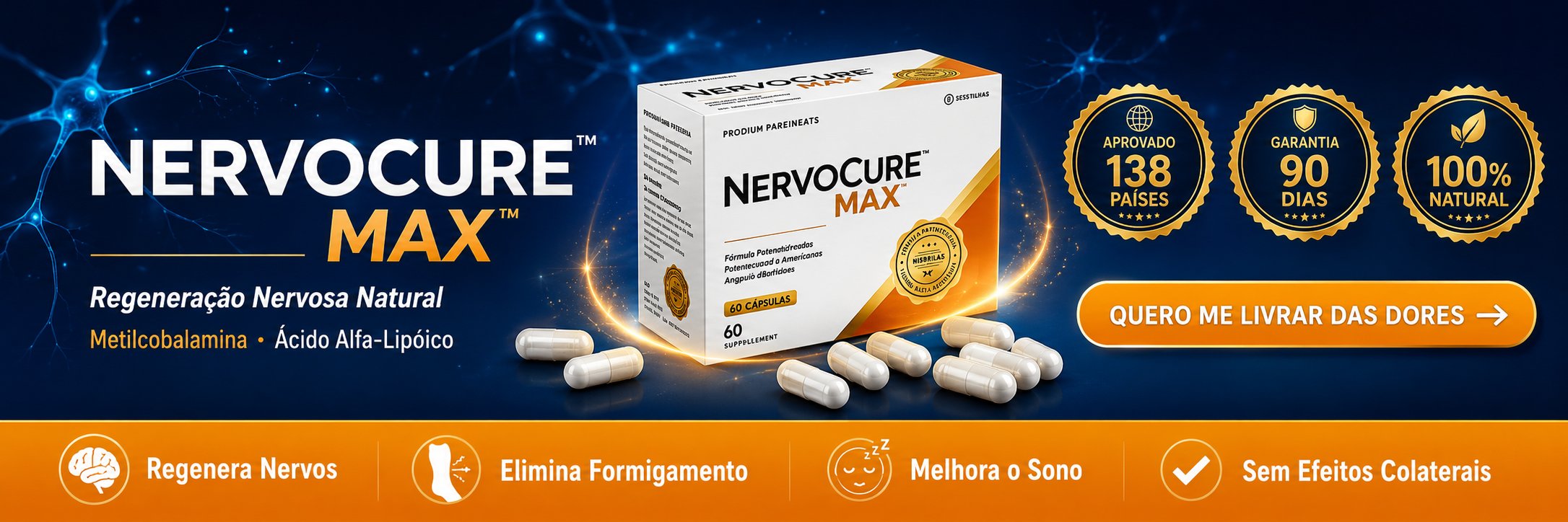 NervoCure Max — alívio de neuropatia formigamento e dores nervosas ANVISA aprovado